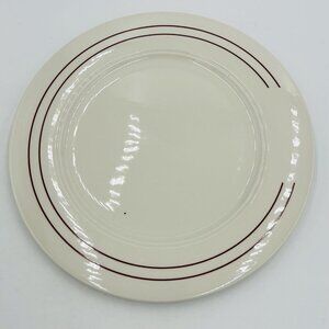 Vintage Homer Laughlin Seville 12" Chop Plate Burgundy Stripes